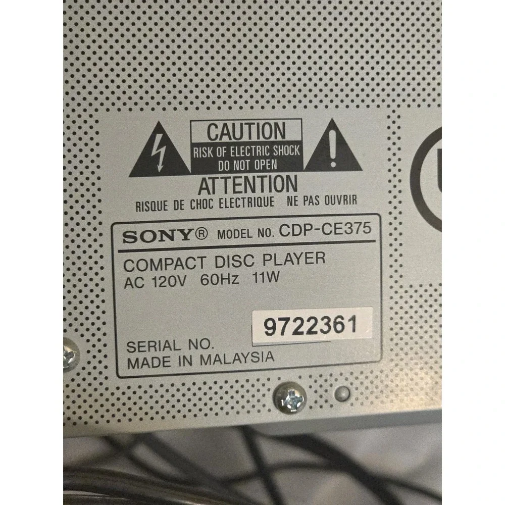 Sony CDP-CE375 5-Disc CD Changer Player NEAR MINT EXCELLENT WORKING W Remote